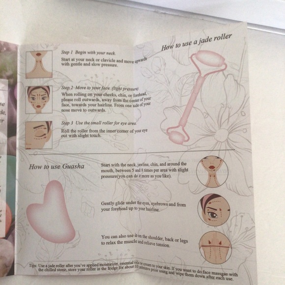 BAIMEI JADE ROLLER GUA SHA FACIAL TOOLS GIFT SET NWT - Picture 11 of 14